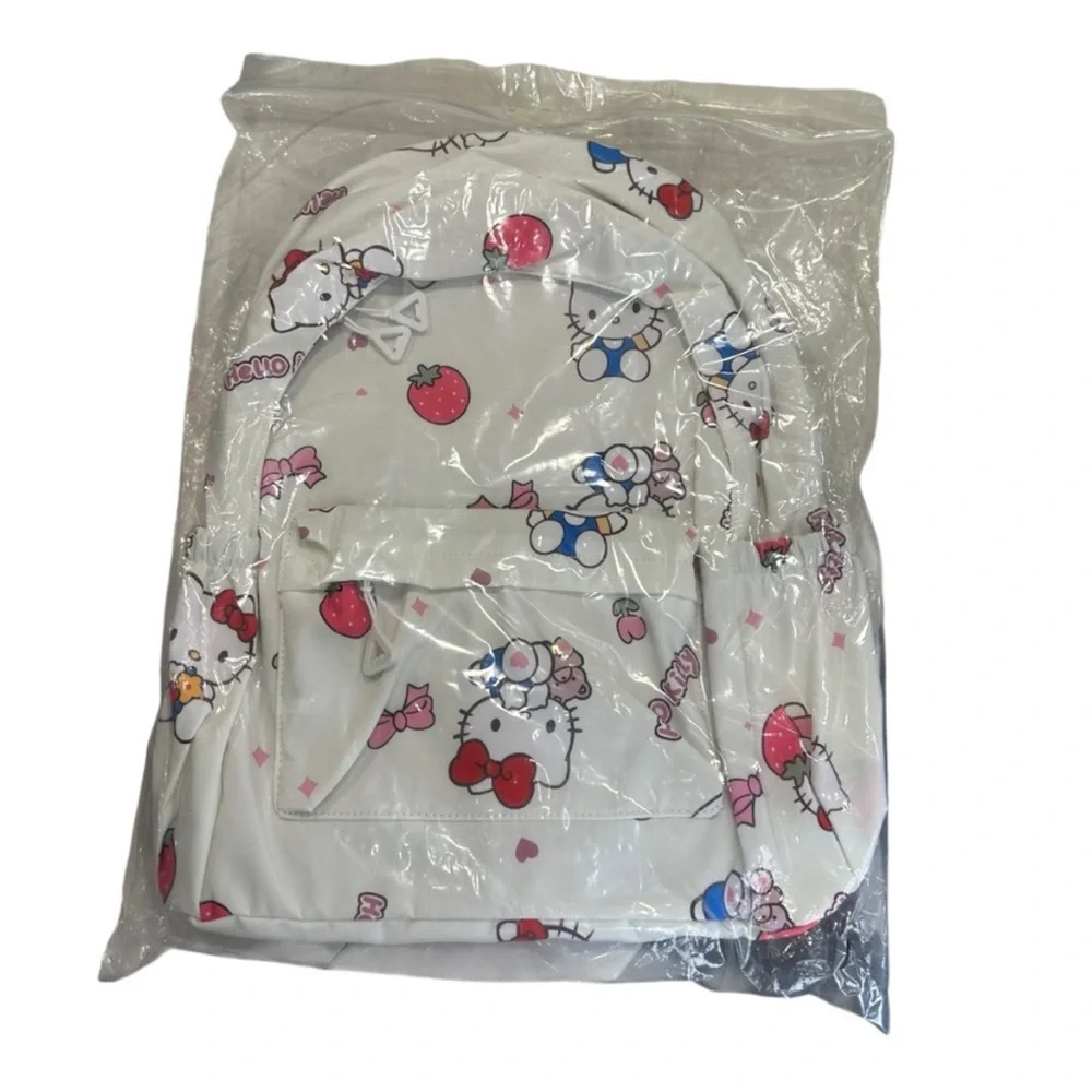 Hello Kitty White and Red Bag with Playful Prints